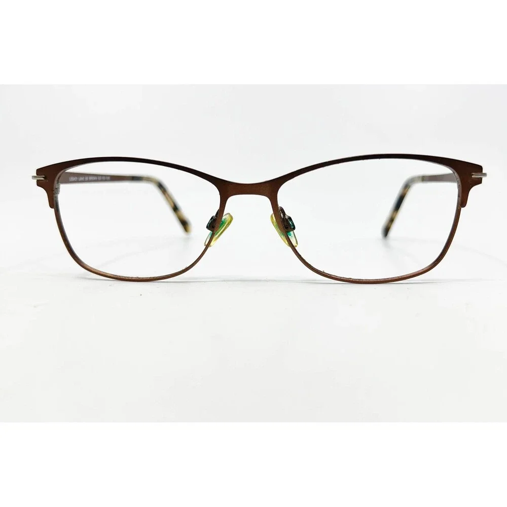 Legacy Lane 39 Eyeglasses Womens Brown Metal Cat Eye Frames 53-16-135
